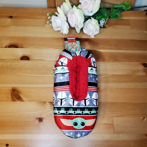 Star wars - Women's Star Wars the Mandalorian Slipper Socks Shoe Size 7-9.5 - Picture 1 of 8
